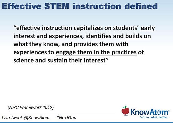 Effective STEM instruction defined