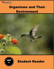 Student reader cover with hummingbird feeding