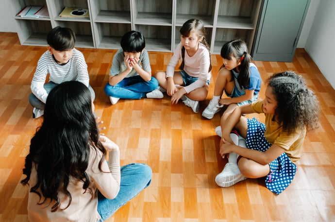 Student engaged in socratic dialogue