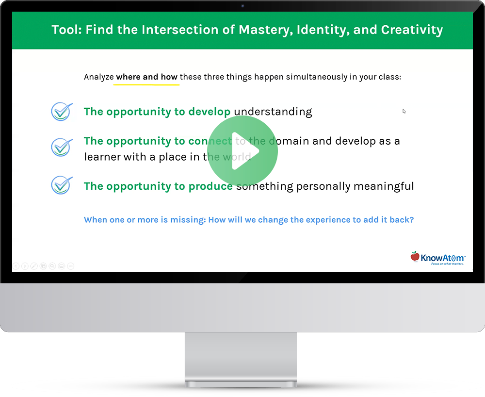Finding the Intersection of Mastery, Identity, and Creativity in Your Classroom
