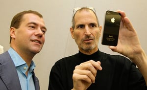 Medvedev and Steve Jobs