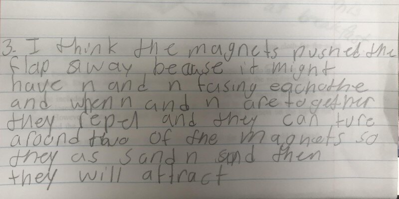 Student's written response