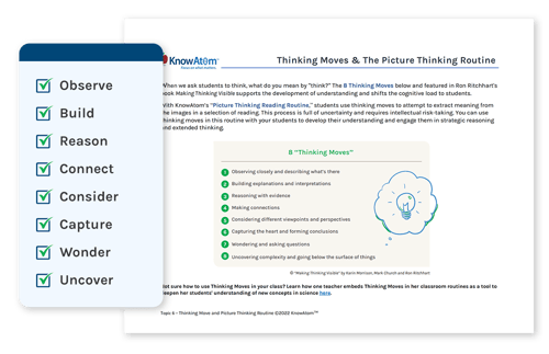 8 Core Thinking Moves and a Picture Thinking Routine