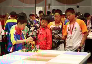 Elementary students at the World Robot Olympaid on November 10, 2012. CHEN WS / Shutterstock.com