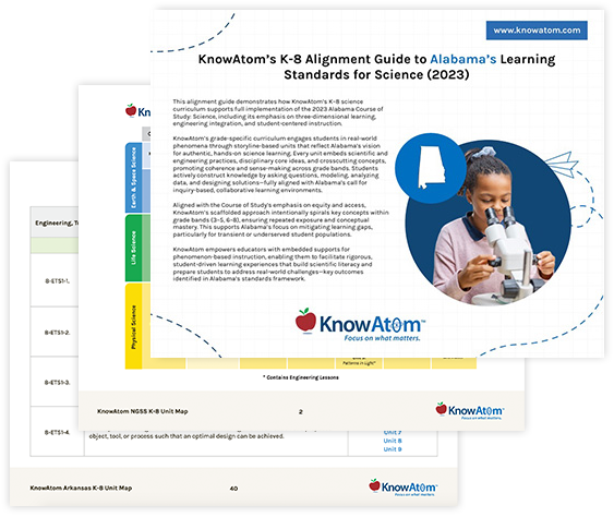 k-8 alignment guide for alabama public schools science standards of learning