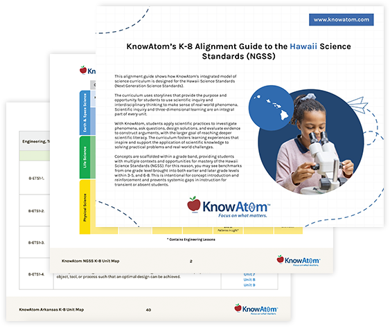 k-8 alignment guide for hawaii public schools science standards of learning