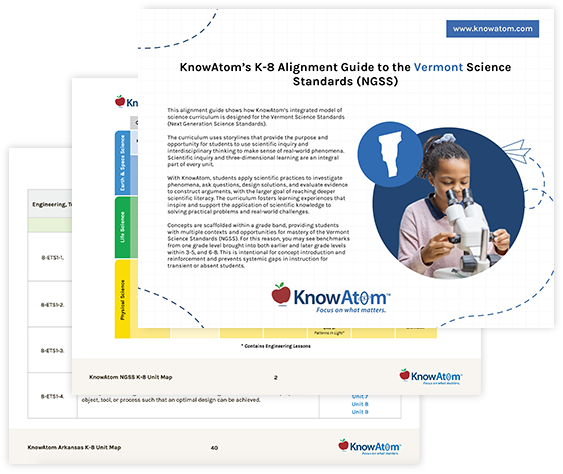 k-8 alignment guide for vermont public schools science standards of learning