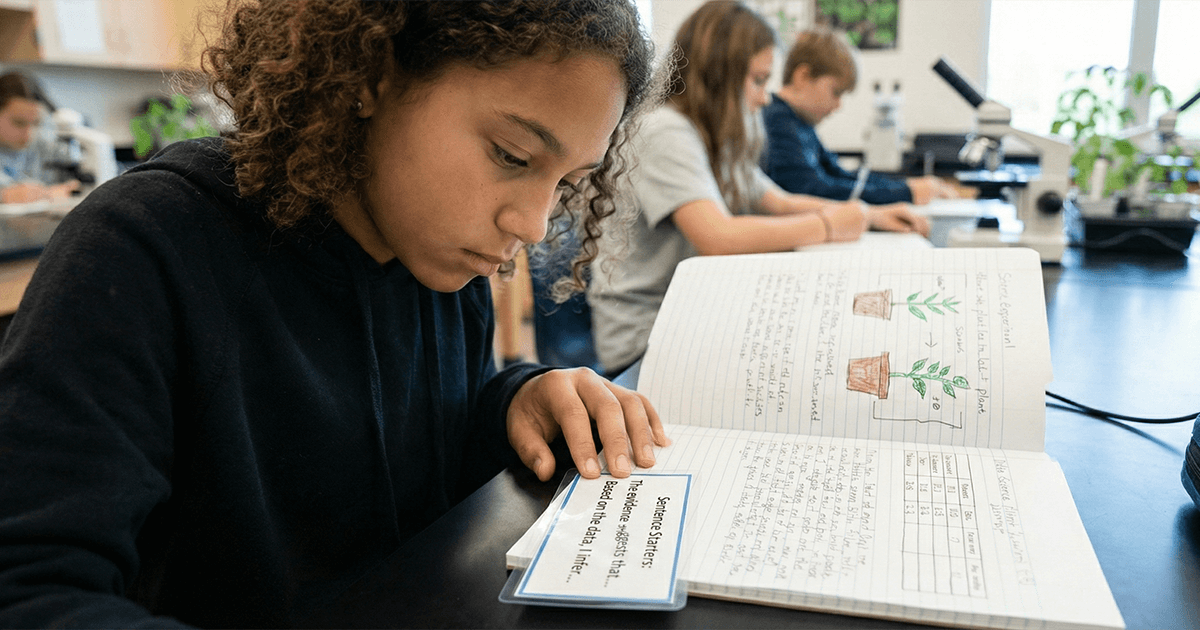 sentence frames support student agency